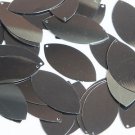 Hematite Gray Shiny Gunmetal Navette Leaf Sequins 1.5 inch Couture Paillettes