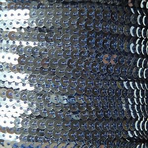 Sequin Stitched Trim 4mm ~ Light Blue Shiny Metallic ~ Made in USA