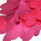 Hot Pink Fluorescent Metallic Sequins Oval 1.5 inch Large Couture Paillettes