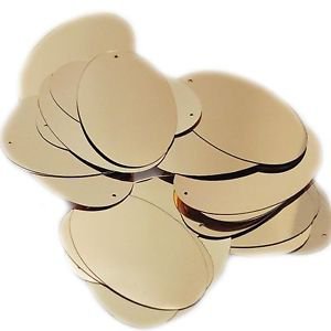 Gold Shiny Metallic Sequins Oval 2" Large Couture Paillettes