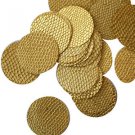 30mm ROUND SEQUIN PAILLETTES ~ GOLD Nugget Snakeskin Embossed ~  Made in USA