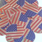 Round Sequin 1.5" USA Flag Stars and Stripes Silver Red Blue Opaque