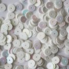 6mm Flat SEQUIN PAILLETTES ~ AURORA PEARL WHITE Iridescent ~ Round ~ Made in USA