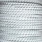 Opaque White 5mm cup Sequin Trim Flat Stitched Strung by the yard 15'