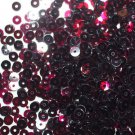 4mm Flat SEQUIN PAILLETTES ~ Transparent Wine Red Se See-Thru Made in USA