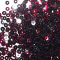 4mm Flat SEQUIN PAILLETTES ~ Transparent Wine Red Se See-Thru Made in USA