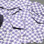 Long Diamond Sequin 1.75" Purple Silver Houndstooth Pattern Metallic