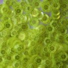 8mm Cup SEQUIN FACET PAILLETTE~ YELLOW NEON Fluorescent See-thru ~Made in USA