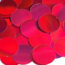 Red Lazersheen Sequin Round 1.5 inch Reflective Large Couture Paillettes