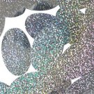 Silver Hologram Multi Reflective Metallic Sequin Oval 2" Large Couture Paillette
