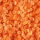 6mm Cup SEQUIN FACET PAILLETTES ~ ORANGE Neon OPAQUE FLUORESCENT ~ Made in USA