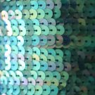 Sequin Trim 6mm French Blue Crystal Rainbow Iris Iridescent. Made in USA