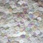 6mm Flat SEQUIN PAILLETTE~ WHITE Opaque Shiny RAINBOW IRIS IRIDESCENT ~ Made USA