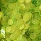 8mm Flat SEQUIN PAILLETTES ~ YELLOW FLUORESCENT Transparent ~ Made in USA.