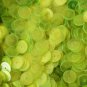 8mm Flat SEQUIN PAILLETTES ~ YELLOW FLUORESCENT Transparent ~ Made in USA.