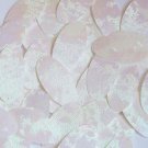 White Oval Sequin Rainbow Iris Swirl Texture 1.5 inch Couture Paillettes