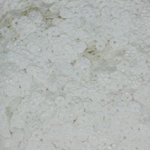 5mm Flat Round Loose SEQUINS ~ White Lizard Snakeskin Effect ~ Made in USA