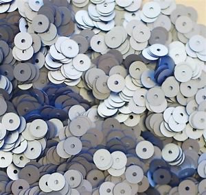 5mm Flat SEQUIN PAILLETTES ~ Light BLUE Matte SILK FROST ~ Made in USA.