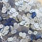 5mm Flat SEQUIN PAILLETTES ~ Light BLUE Matte SILK FROST ~ Made in USA.