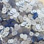 5mm Flat SEQUIN PAILLETTES ~ Light BLUE Matte SILK FROST ~ Made in USA.