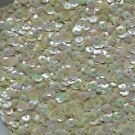 6mm Cup Sequins Pale Yellow Rainbow Iris Shiny Opaque. Made in USA