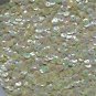 6mm Cup Sequins Pale Yellow Rainbow Iris Shiny Opaque. Made in USA
