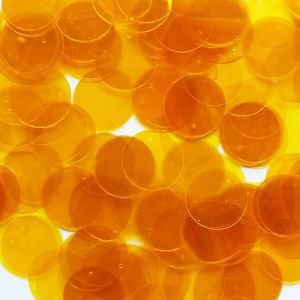 20mm Sequins Golden Yellow Transparent See-Thru. Made in USA