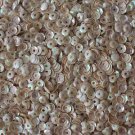 4mm Cup SEQUIN FACET PAILLETTES ~ BEIGE Champagne Rainbow Iris ~ Made in USA