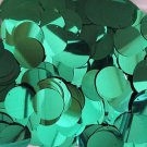 Green Metallic Sequins 24mm (1") Flat Round Top Hole Loose Paillettes