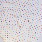 Rectangle Sequin 1.5" Multicolor Polka Dot on White Opaque