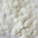 10mm Flat SEQUIN PAILLETTES ~ PORCELAIN WHITE ~ Round Disc ~ Made in USA