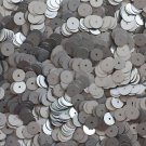 Loose SEQUIN 8mm Flat PAILLETTES ~ Gunmetal Gray Matte Silk FROST ~ Round Disc ~