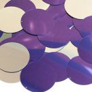 Purple Silver Metallic Sequin Round 40mm Couture Paillettes