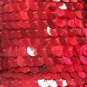 Sequin Trim 10mm Iron On Red Metallic. Made in USA