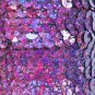 Sequin Trim Purple Violet Hologram 8mm flat strung by the yard. Made in USA.
