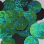 Sequin 30mm Round Van Gogh Starry Night Blue Green Swirl Texture Paillettes