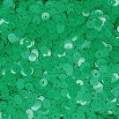 5mm Flat SEQUIN PAILLETTES ~ Green Opaque Glossy Shiny ~ Made in USA