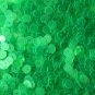5mm Flat SEQUIN PAILLETTES ~ GREEN FLUORESCENT Neon Transparent  ~ Made in USA.
