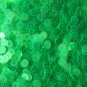 5mm Flat SEQUIN PAILLETTES ~ GREEN FLUORESCENT Neon Transparent  ~ Made in USA.