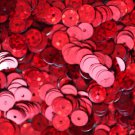 6mm Flat SEQUIN PAILLETTES ~ RED Laser HOLOGRAM Multi Metallic ~ Made in USA