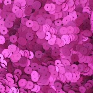 5mm Flat SEQUIN PAILLETTES ~ FUCHSIA HOT PINK Matte SILK FROST ~ Made in USA.