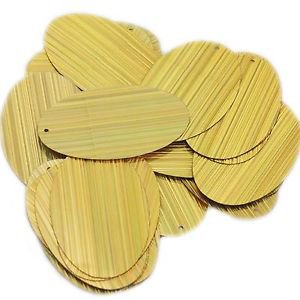 Gold City Lights Reflective Metallic Sequins Oval 2" Large Couture Paillettes