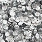 SEQUIN FACET 8mm Cup Loose PAILLETTE ~ Silver Prism Reflective METALLIC ~ USA