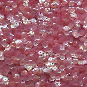 5mm Cup Sequins Rose Pink Crystal Rainbow Iris Iridescent. Made in USA