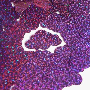 Purple Sequin Cloud Glitter Hologram 1.5 inch Large Couture Paillettes