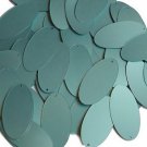 Oval Sequin 1.5" Sea Foam Blue Green Matte Silk Frost
