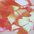Long Diamond Sequin 1.75" Orange Ultra Crystal Rainbow Iris Iridescent