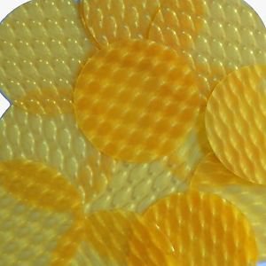 3D Yellow Large Sequin Round 2 inch Dimensional Reflector Paillettes