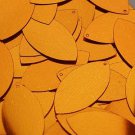 Orange Metallic Navette Leaf Sequins 1.5 inch Couture Paillettes Made in USA