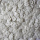 6mm Flat SEQUIN PAILLETTE ~ PORCELAIN White ~ Round Disc ~ Made in USA